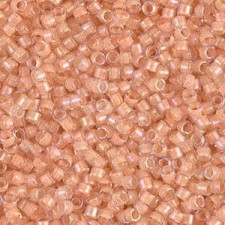 Miyuki Delica Perlen 11/0 - Transparent Lined Flesh ab DB-67
